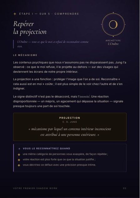 Étape I — Repérer la projection