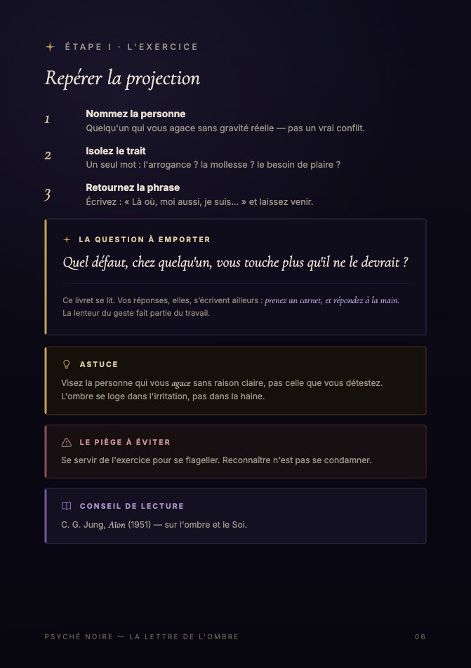 Page L’exercice — trois mouvements et la question à emporter