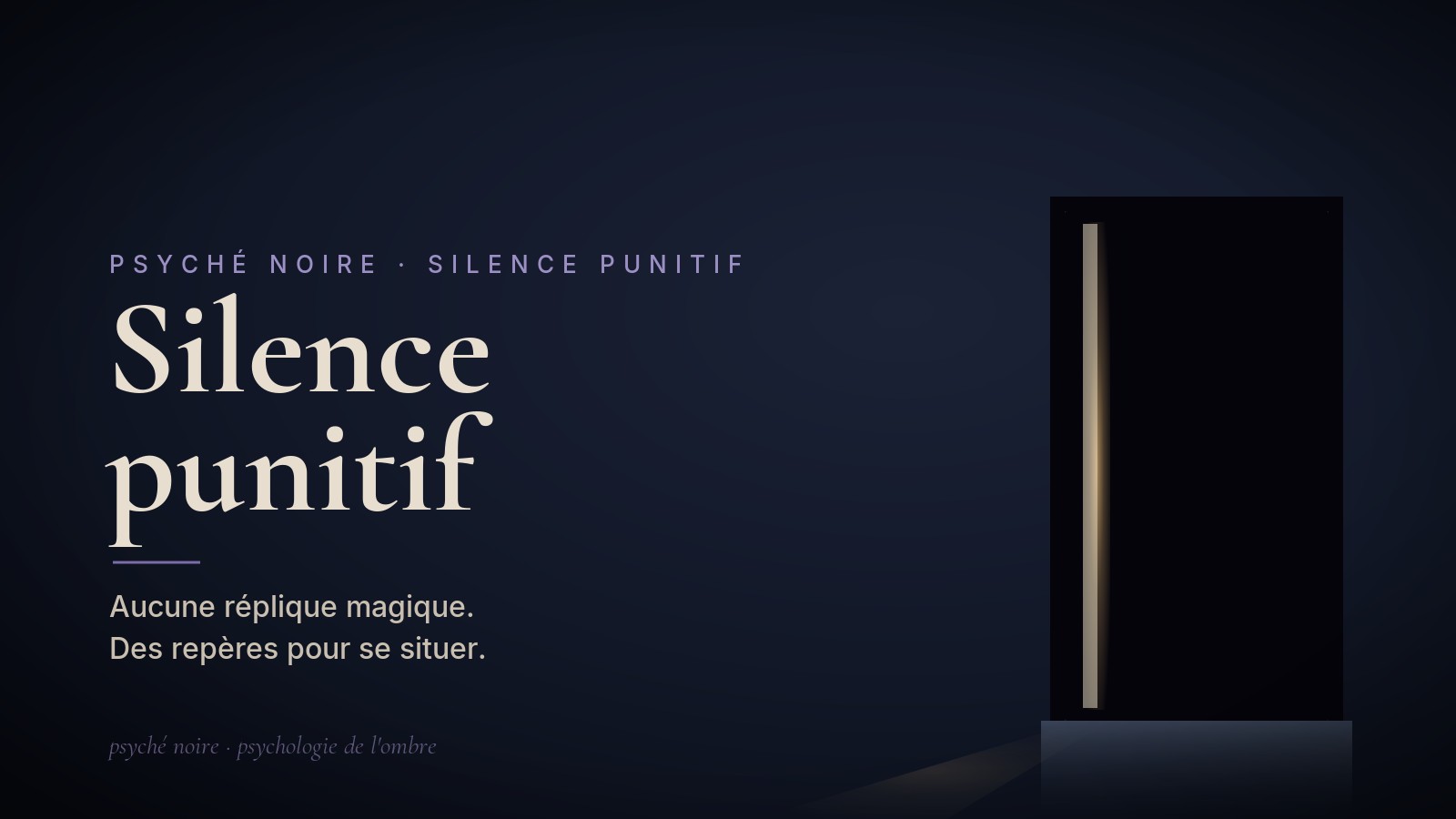 Punition par le silence : que faire ?